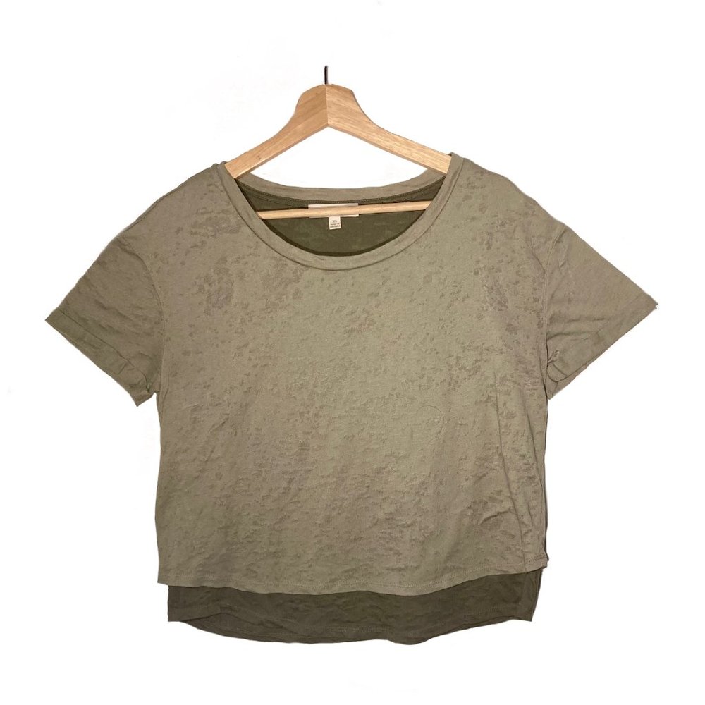 Eri + Ali Green Layered  Top Burnout Utility
